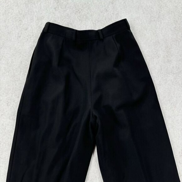 Valentino Trouser‎ SZ 6 Pants Miss V Wool Vintage Black Pleated Pintuck Tapered - Picture 5 of 9
